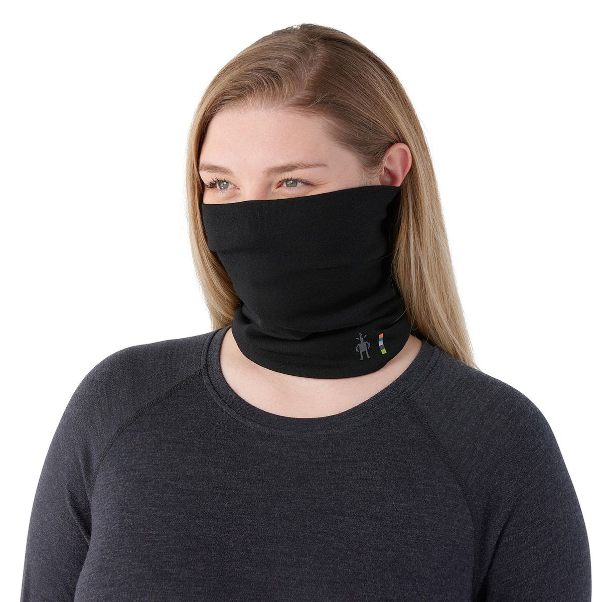 Thermal Merino Reversible Neck Gaiter - BLACK