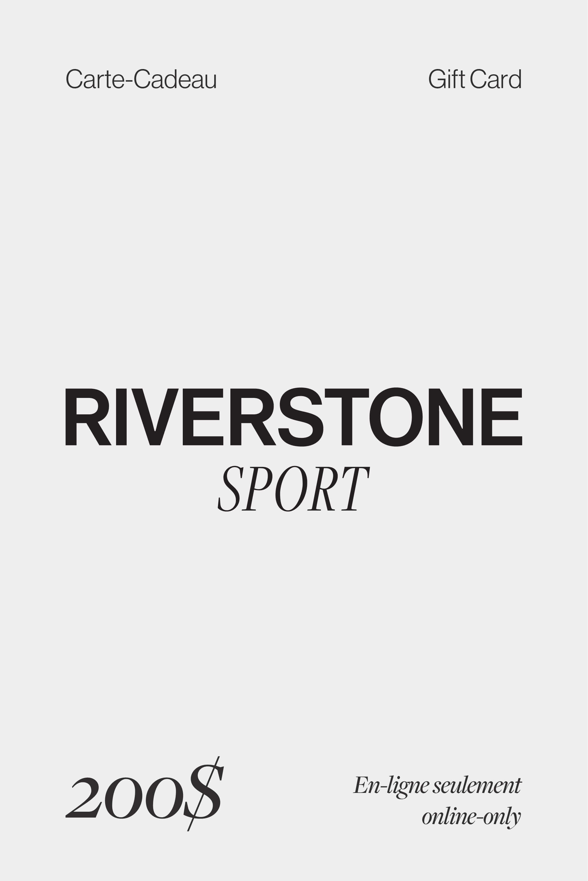 Carte Cadeau Riverstone Sport